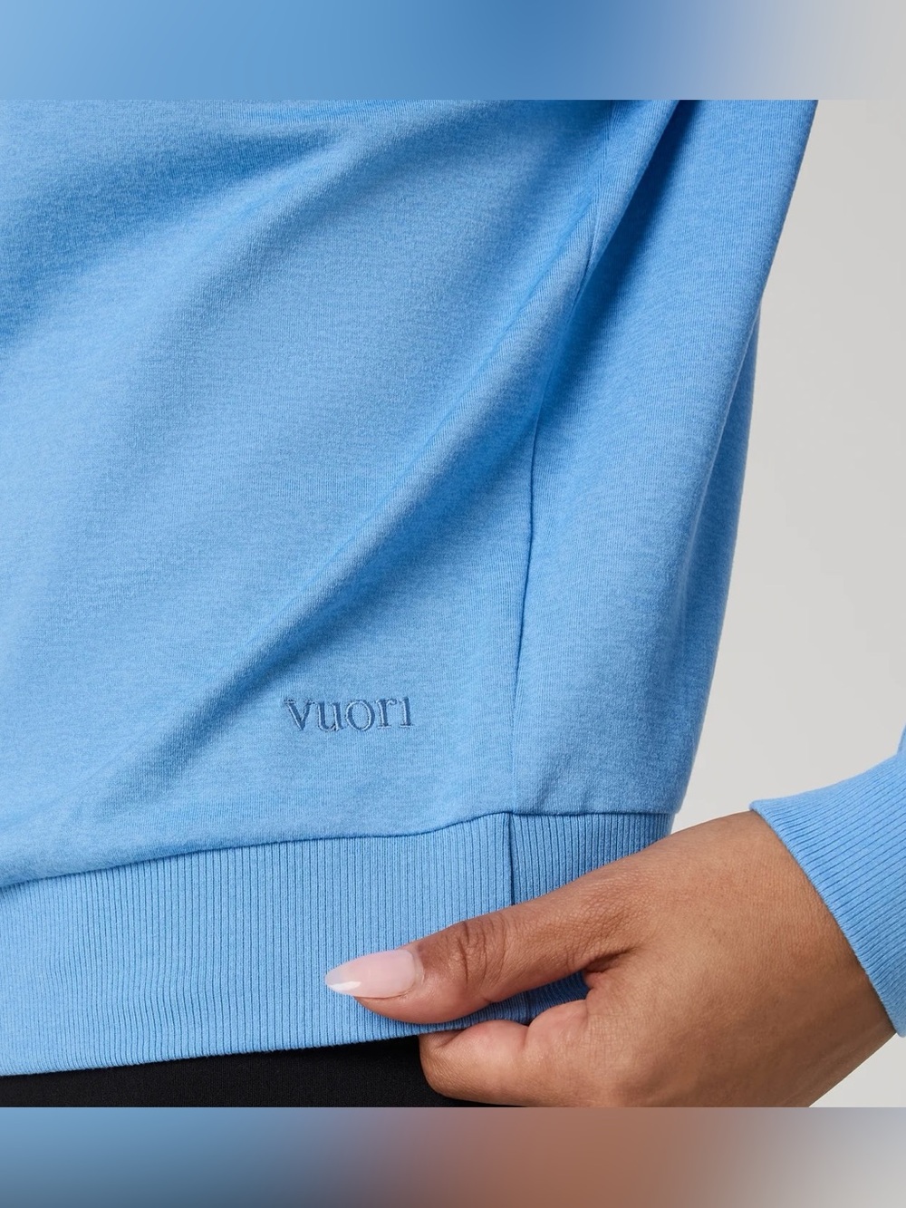NWT Vuori Halo Half Zip in Oasis Blue Heather - Picture 4 of 9